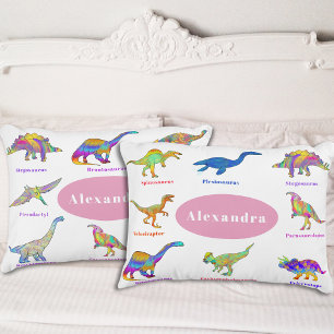 Coussins Décoratifs Dinosaure pour filles personnalisées