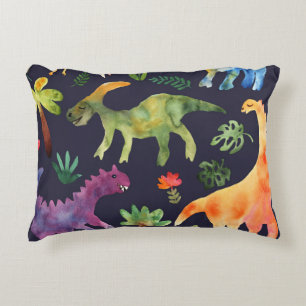Coussins Décoratifs Dinosaures floraux : Aquarelle