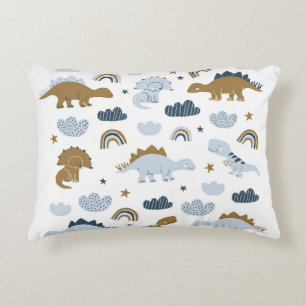 Coussins Décoratifs dinosaures scandinaves, étoiles, arc-en-ciel illus