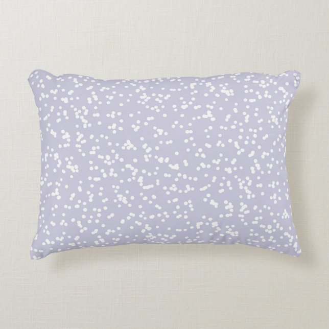 Coussins Décoratifs Ditsy Dots Pattern - White on Dusty Purple (Devant)