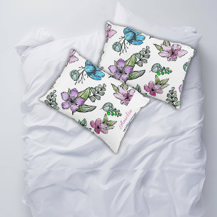 Coussins Décoratifs Dorm Essentials Aquarelle Fleurs Personnaliser