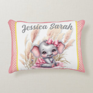 Coussins Décoratifs Douce Éléphant Rose - Sourires de Cacahuète