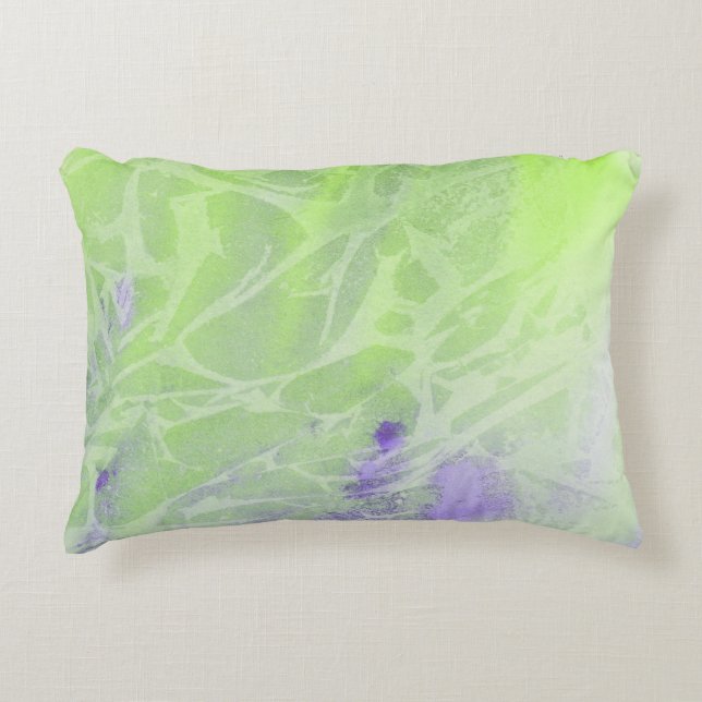Coussins Décoratifs Douce Harmonie Verte et Lavande (Devant)