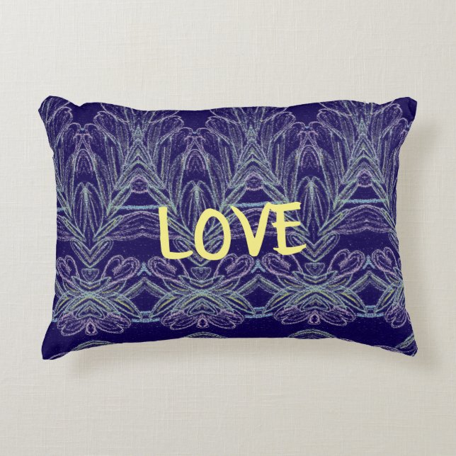 Coussins Décoratifs Douces Volutes Amour (Violet) (Devant)