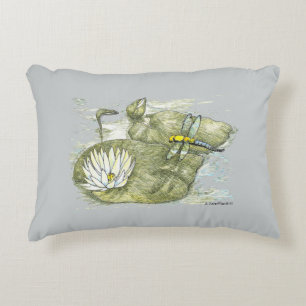 Coussins Décoratifs Dragonfly & Lily Pad Brossé Poly Throw Oreiller