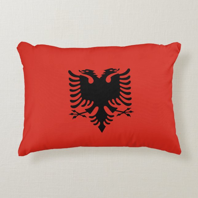 Coussins Décoratifs Drapeau albanais (Devant)