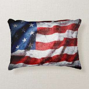 Coussins Décoratifs Drapeau américain Grunge