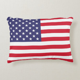 Coussins Décoratifs Drapeau américain patriotique rouge blanc bleu USA