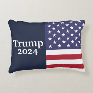 Coussins Décoratifs Drapeau bleu Donald Trump 2024 américain