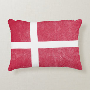 Coussins Décoratifs Drapeau Danemark Grunge