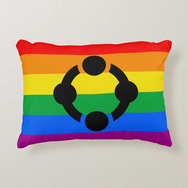 Coussins Décoratifs Drapeau de fierté de niche arc-en-ciel (Devant)