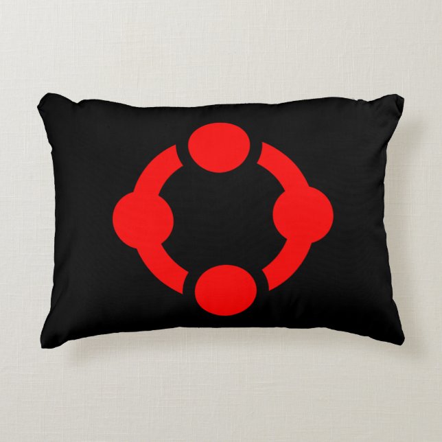Coussins Décoratifs Drapeau de fierté de niche (Noir) (Devant)