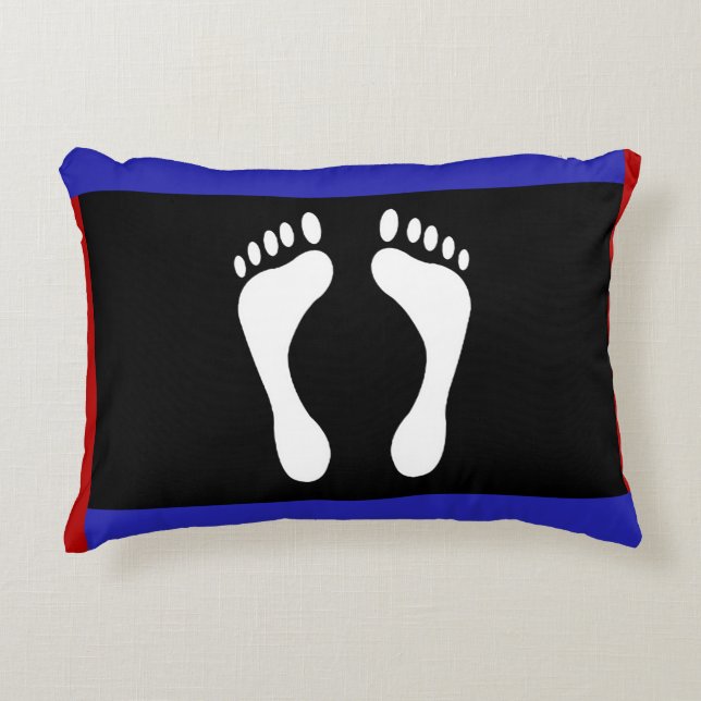 Coussins Décoratifs Drapeau de fierté de pied (empreinte de pied) (Devant)