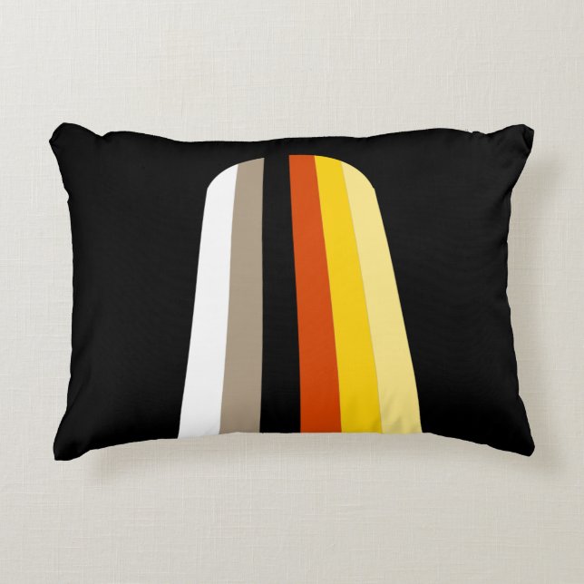 Coussins Décoratifs Drapeau de fierté des cheveux longs (Devant)