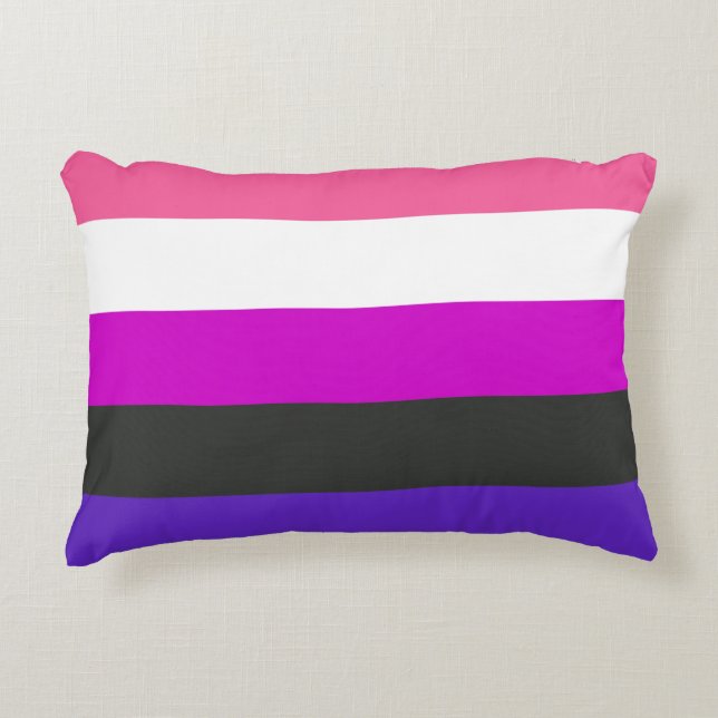 Coussins Décoratifs Drapeau de fierté genderfluid (Devant)