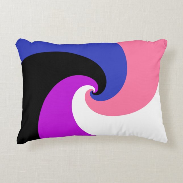 Coussins Décoratifs Drapeau de fierté genderfluid abstrait       (Devant)
