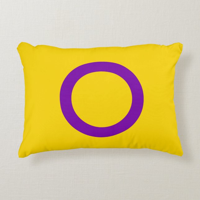 Coussins Décoratifs Drapeau de fierté intersexe (Devant)