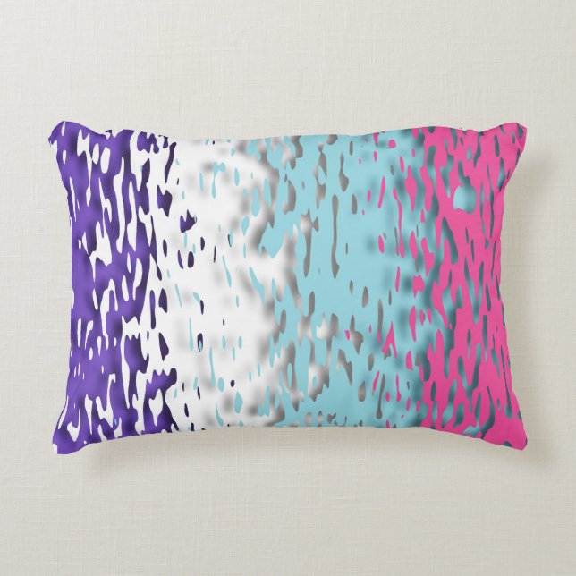 Coussins Décoratifs Drapeau de fierté multisexuel funky trippy ondulé  (Devant)
