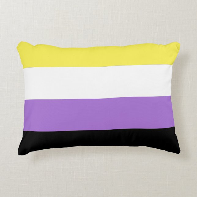 Coussins Décoratifs Drapeau de fierté non binaire (Devant)