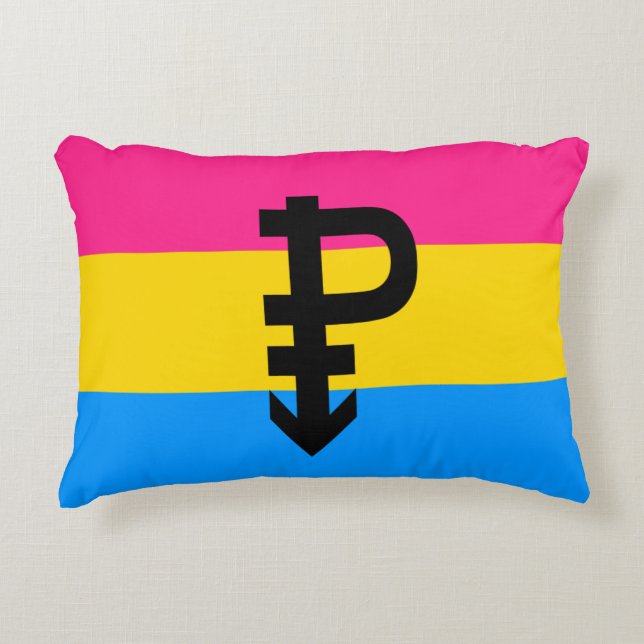 Coussins Décoratifs Drapeau de fierté pansexuelle (Devant)
