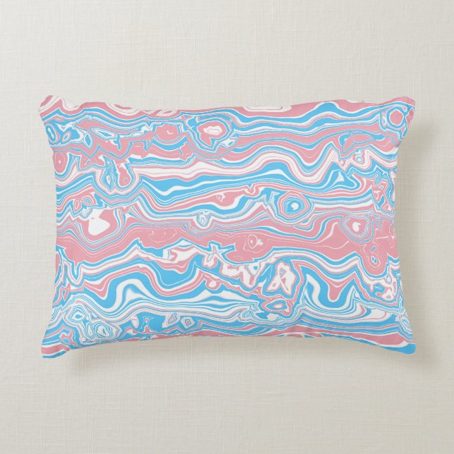 Coussins Décoratifs Drapeau de fierté trans Trippsy Boho Groovy Bandes (Devant)