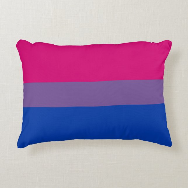 Coussins Décoratifs Drapeau de la fierté bisexuelle (Devant)