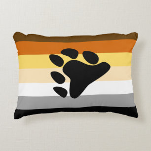Coussins Décoratifs Drapeau de la fierté de l'ours avec patte