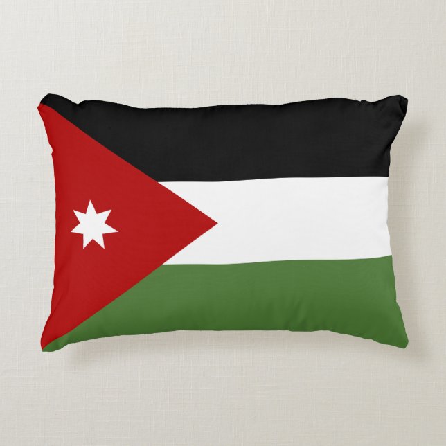 Coussins Décoratifs Drapeau de la Jordanie (Devant)