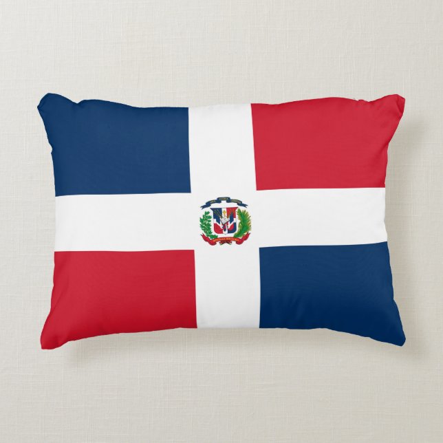 Coussins Décoratifs Drapeau de la République Dominicaine (Devant)