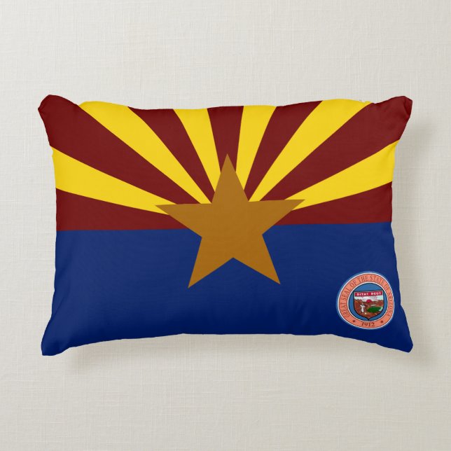 Coussins Décoratifs Drapeau de l'Arizona (Devant)