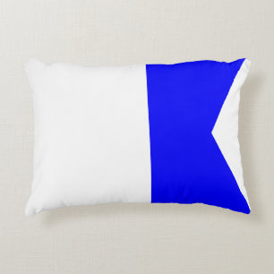 Coussins Décoratifs Drapeau de signalisation maritime : Lettre "A" (Al
