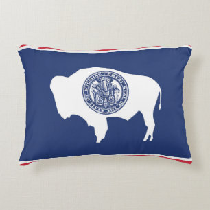 Coussins Décoratifs Drapeau d'État du Wyoming, États-Unis
