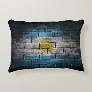 Coussins Décoratifs Drapeau du mur d'Argentine