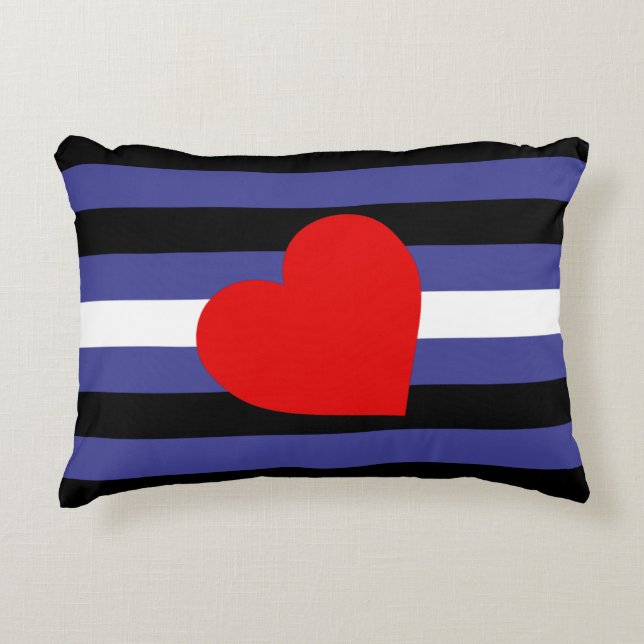 Coussins Décoratifs Drapeau et cœur de fierté en cuir (Devant)