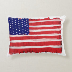 Coussins Décoratifs Drapeau peint d'art populaire