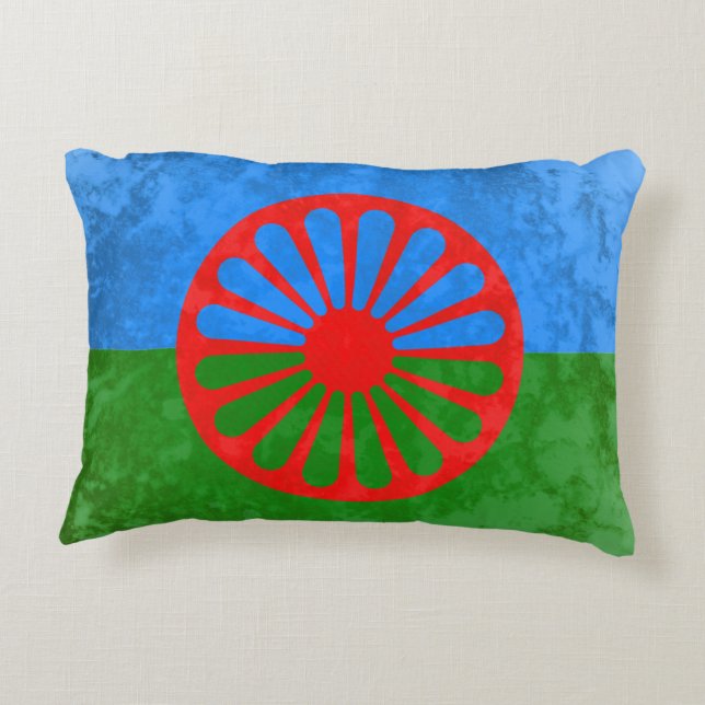 Coussins Décoratifs Drapeau romani (Dos)