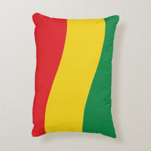 Coussins Décoratifs Drapeau vert, or (jaune) et rouge