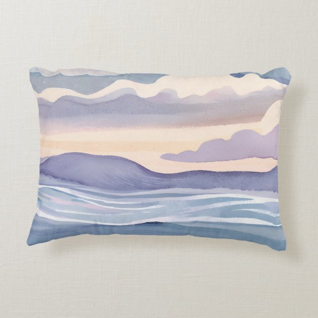 Coussins Décoratifs Dreamy Ocean Waves | Watercolor (Dos)