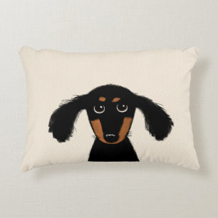 Coussins Décoratifs Drôle de chiot teckel à longs poils   Mignon chien