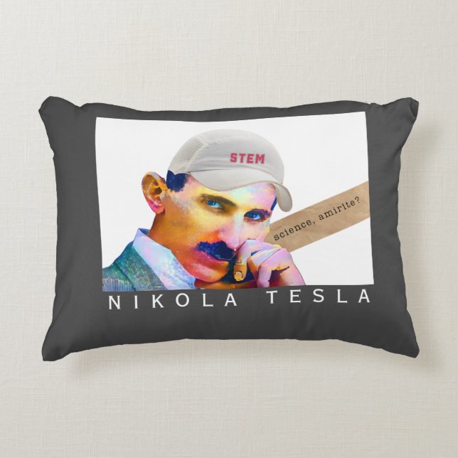 Coussins Décoratifs Drôle Tesla  (Devant)