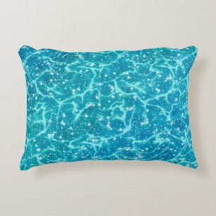Coussins Décoratifs Eau de mer bleue avec étincelles