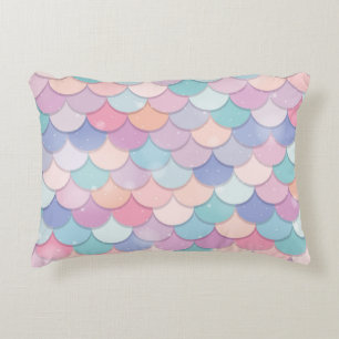 Coussins Décoratifs Écaille de sirène pastel