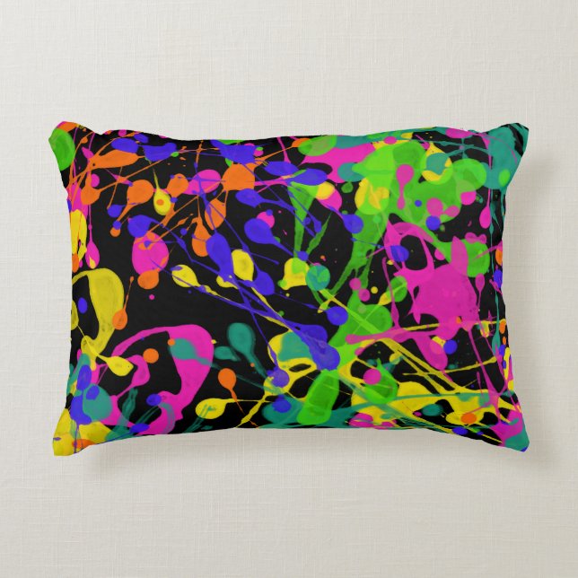 Coussins Décoratifs Éclat de peinture de nuit (Devant)