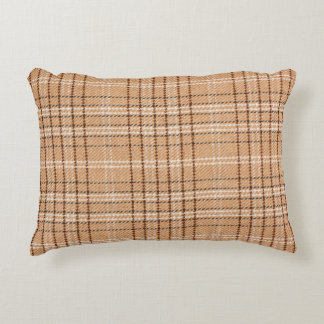 Coussins Décoratifs écossais beige arrière - plan un tressé à carreaux