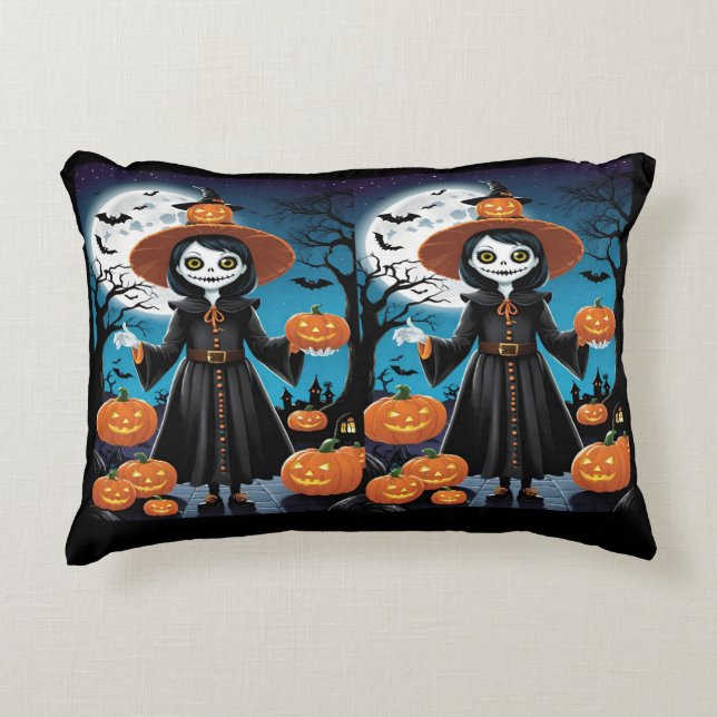 Coussins Décoratifs Écran de peur d'Halloween (Devant)