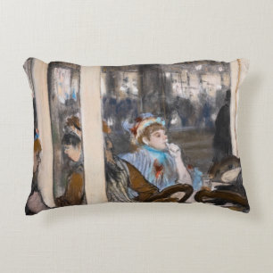 Coussins Décoratifs Edgar Degas - Femmes sur une terrasse de café en s
