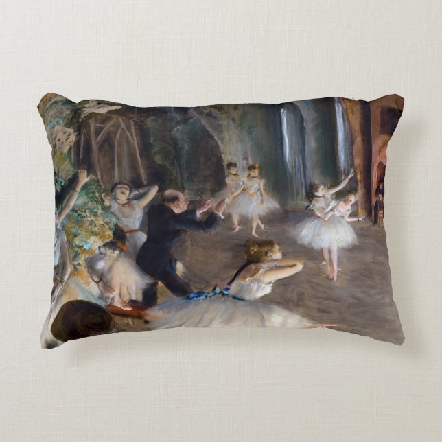 Coussins Décoratifs Edgar Degas - La répétition du ballet sur scène (Devant)
