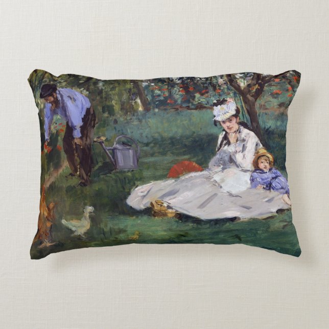 Coussins Décoratifs Edouard Manet - La famille Monet dans son jardin (Devant)