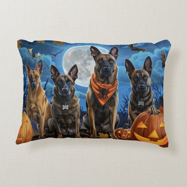 Coussins Décoratifs Éffrayant belge de Malinoi Halloween (Dos)