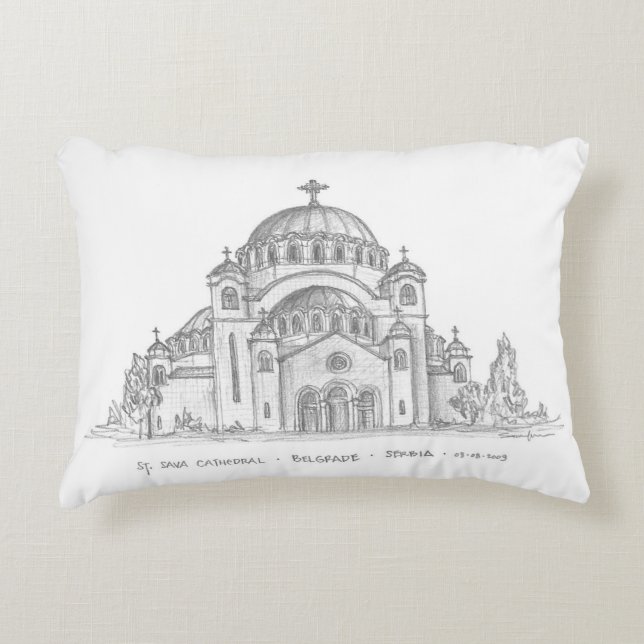 Coussins Décoratifs Église Saint-Sava, Belgrade, Serbie (Devant)